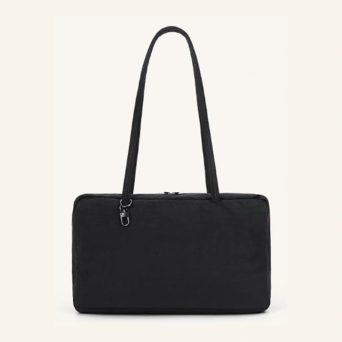HiTotes black slouchy nylon bowler shoulder bag