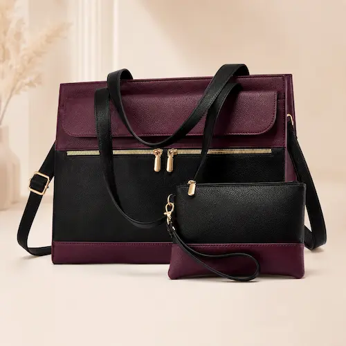 LOVEVOOK professional structured laptop tote with shoulder strap